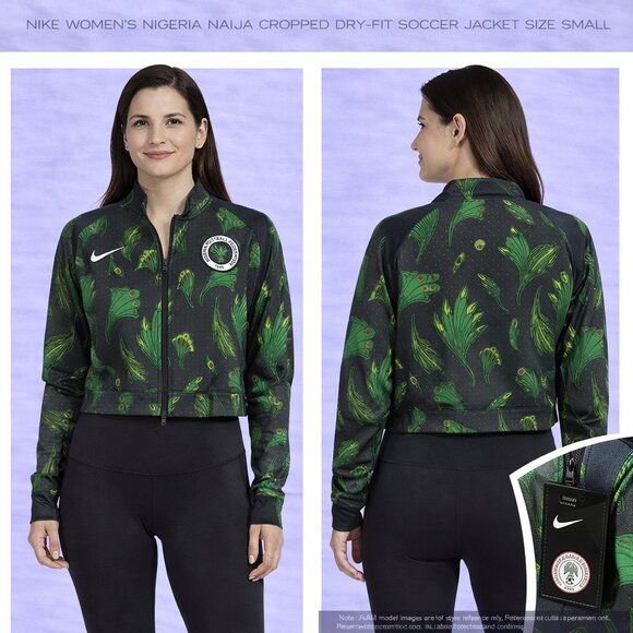 Nike Jackets & Blazers - Nike Women’s Nigeria Naija Cropped Dry-Fit Soccer Jacket – Green/Black – Size Sm